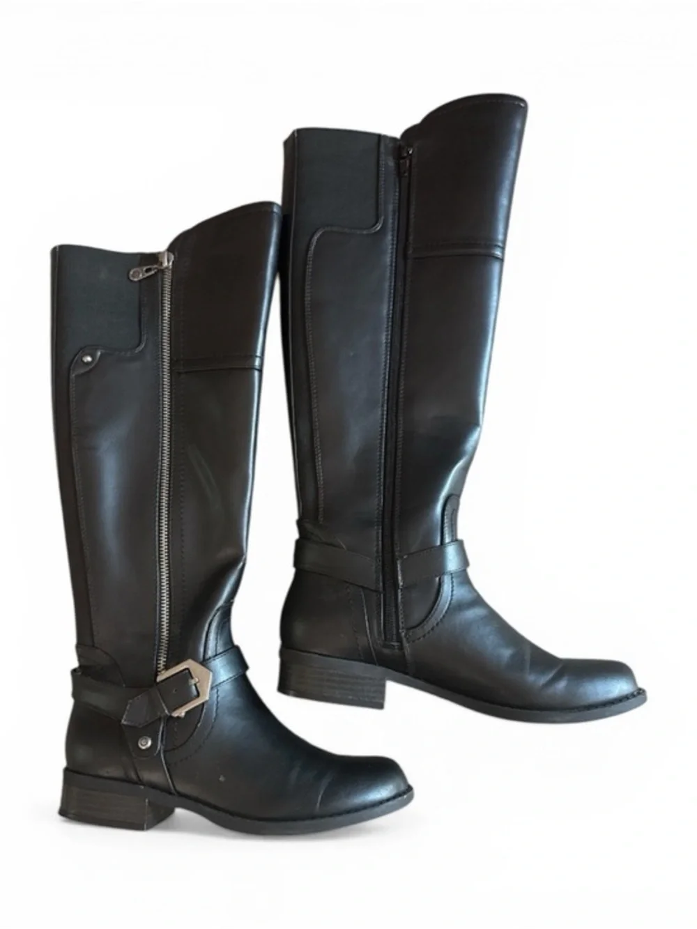 Guess Classic Black Knee-High Riding Style Chic Winter Boots - Women's 6.5 Used